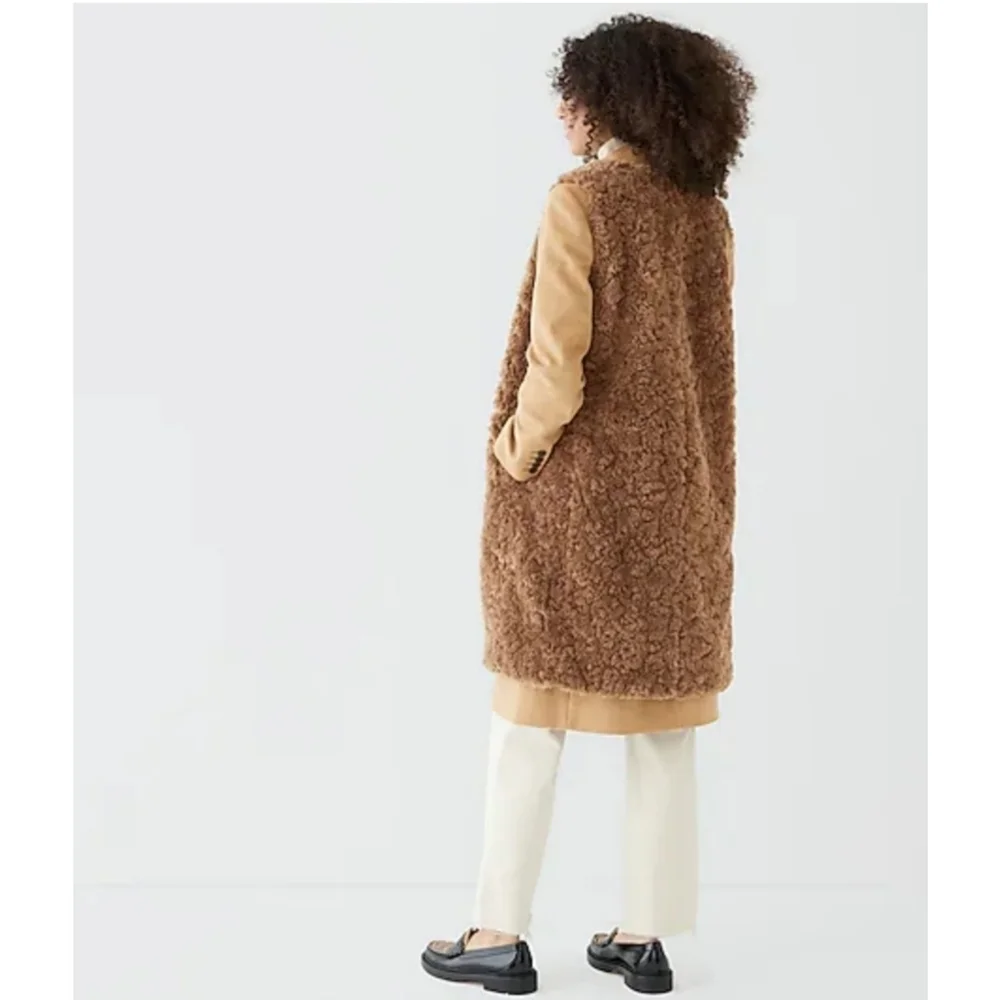 20. J.Crew Long vest in recycled sherpa